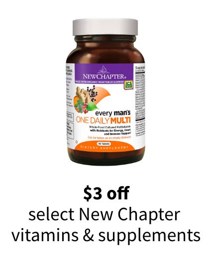 $3 off select New Chapter vitamins & supplements