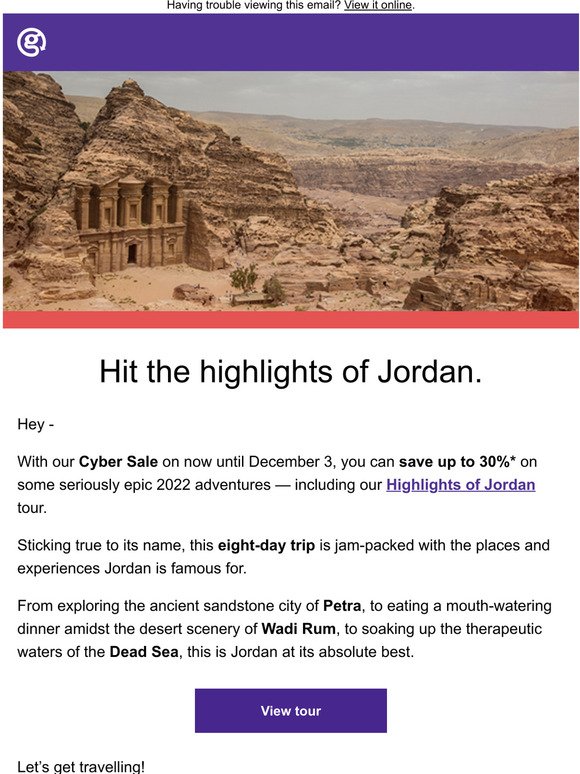 Eight days in Jordan. You in?