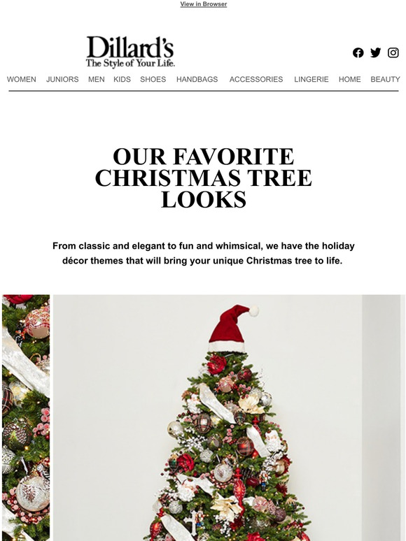 Dillards Destination Our Favorite Christmas Tree Looks Milled