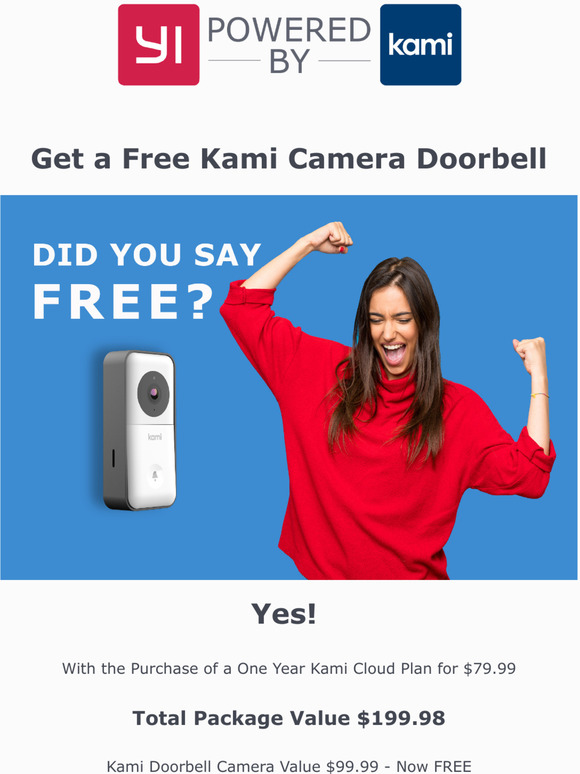 Get a FREE Kami Doorbell Today!