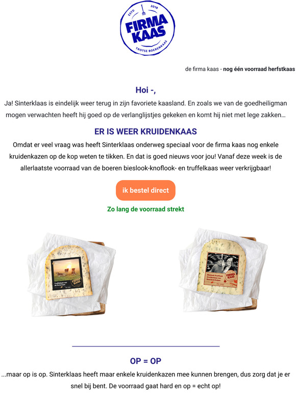 Proef nu het nog kan: nog n laatste voorraad herfstkazen