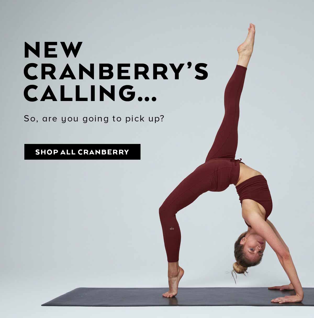 Alo Yoga CRUSHING IT IN CRANBERRY Milled