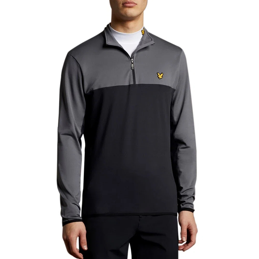 Image of Lyle & Scott Colour Block Midlayer - True Black