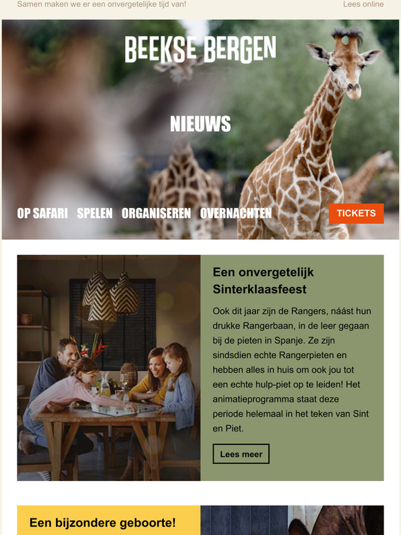 Beeksebergen.nl Vakantiepark Sinterklaas, Kerst en jaarwisseling bij