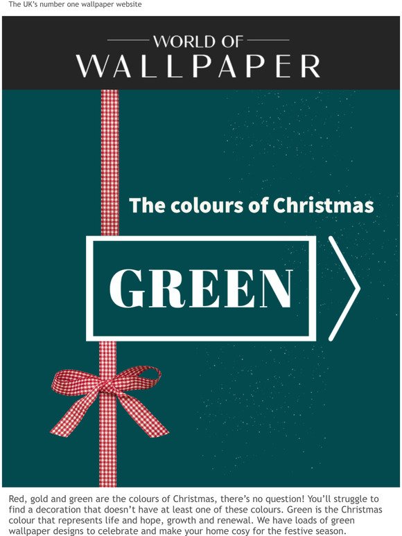 The colours of Christmas: Green wallpapers from World of Wallpaper