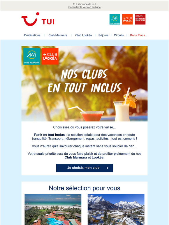  Partez en tout inclus en Club Marmara ou Looka