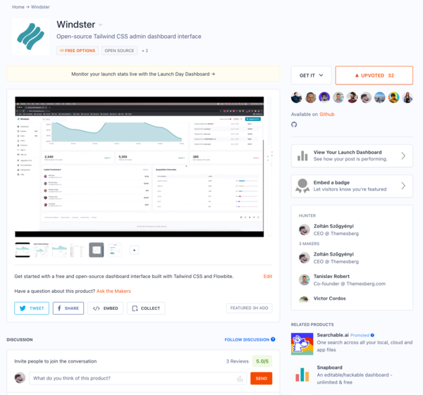 Crafty Dwarf SRL: We Launched Windster Our First Tailwind CSS Dashboard ...