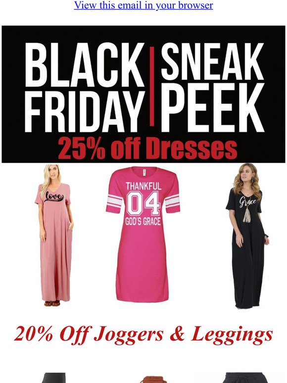 25% off Dresses! It's a Black Friday Sneak Peek Weekend