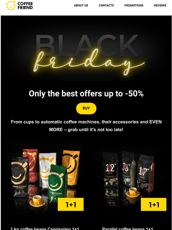 Black Friday offers up to -50%