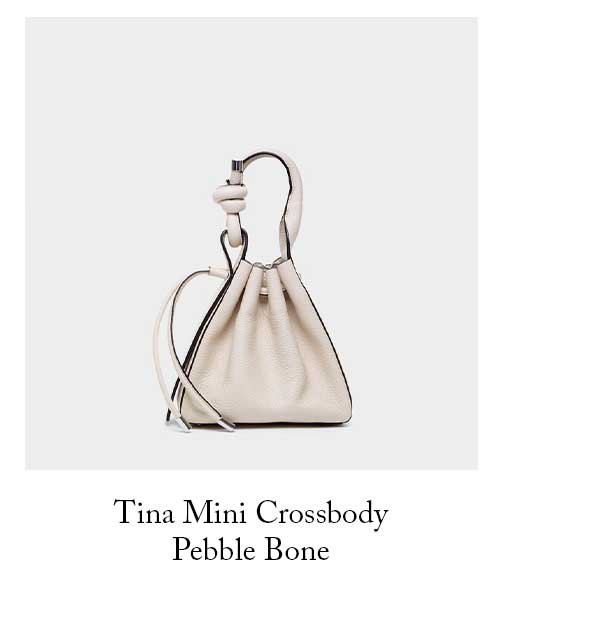 Tina Mini Crossbody Pebble Bone