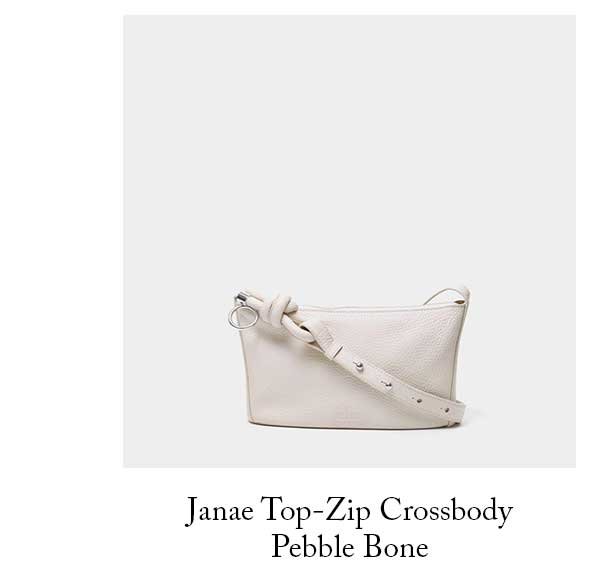 Janae Top-Zip Crossbody Pebble Bone