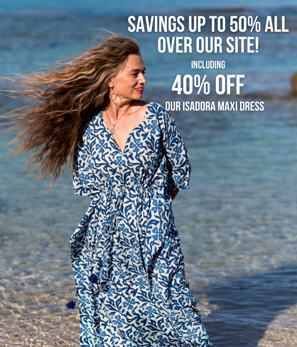 Savings up to 50% all over our site! Including 40% off our Isadora Maxi Dress