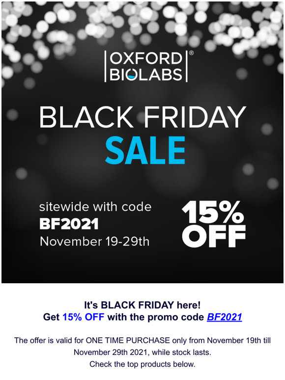 Oxford Biolabs' Black Friday arrived!