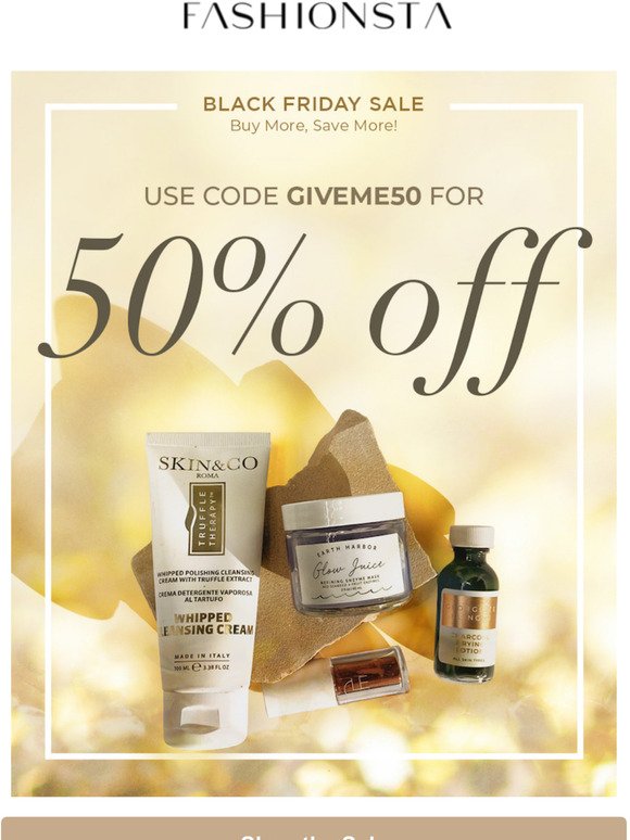 Deal Alert: 50% off your favorite products today 