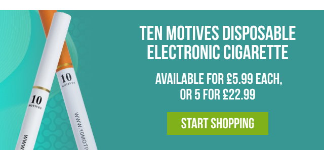 ten motives tobacco disposable electronic cigarette Ten Motives: Ten Motives V2 Rechargeable Electronic Cigarette available for  7.99 each