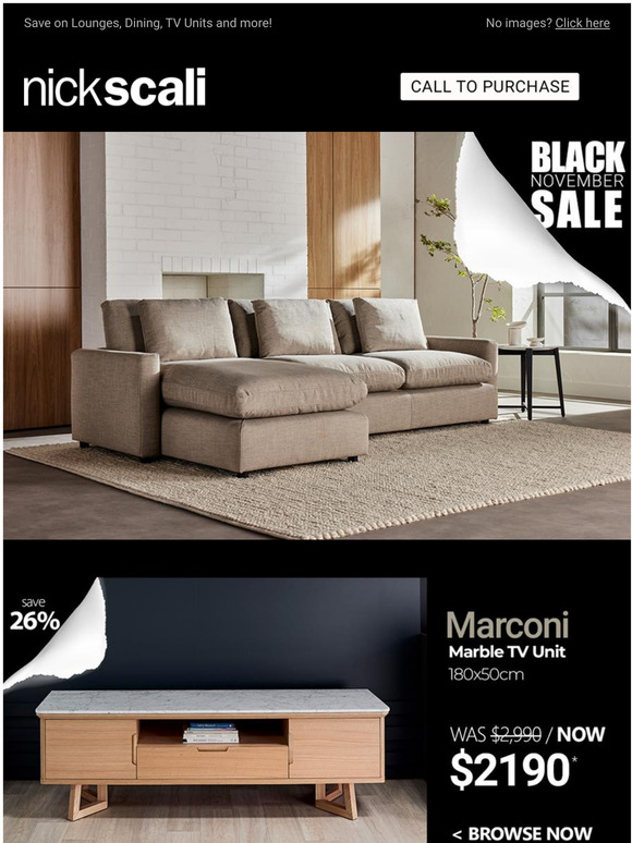 Nick Scali Online Ending Soon Black November Sale Milled