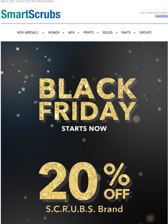 Say to New Scrubs for Black Friday! Milled