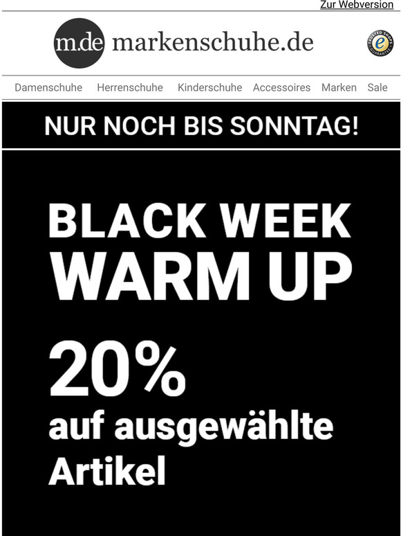 Letzte Chance: Warm Up mit 20%