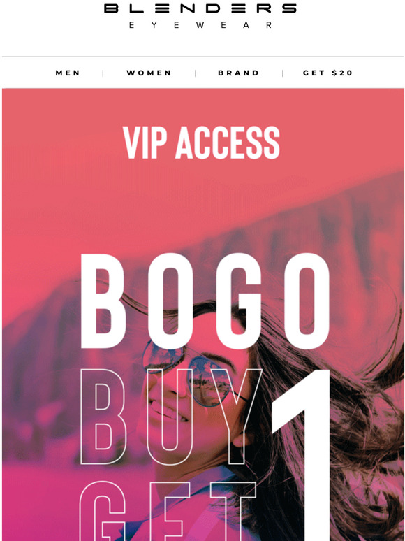 Blenders Eyewear FIRST ACCESS Buy One Get One FREE Milled