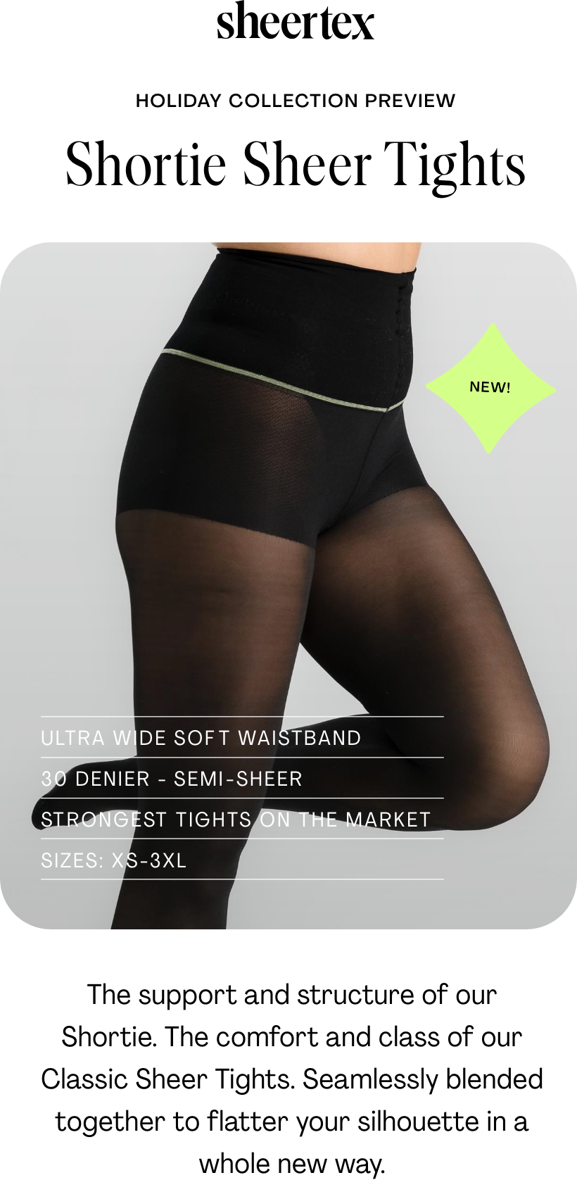 Sheertex® Ultra-strong Sheer Tights - Black - Ladies