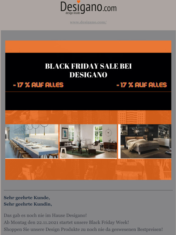 - 17% Black Friday Week bei Desigano