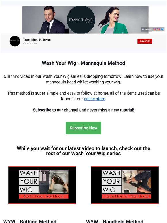 Learn how to wash your wig with us