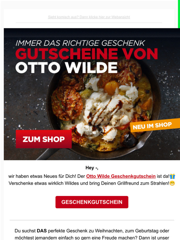 Otto Wilde Grillers NEU Der Otto Wilde Geschenkgutschein Milled