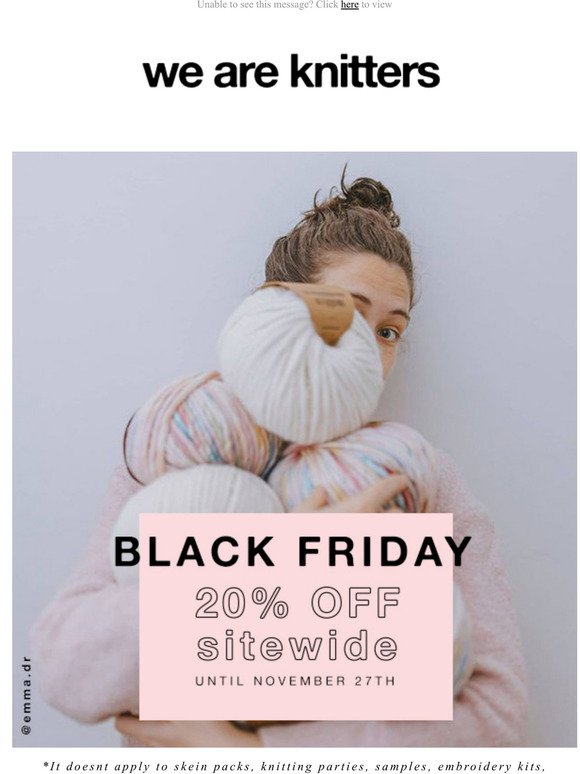 20% OFF sitewide! Black friday is *finally* here