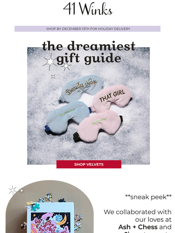open for the dreamiest gift guide