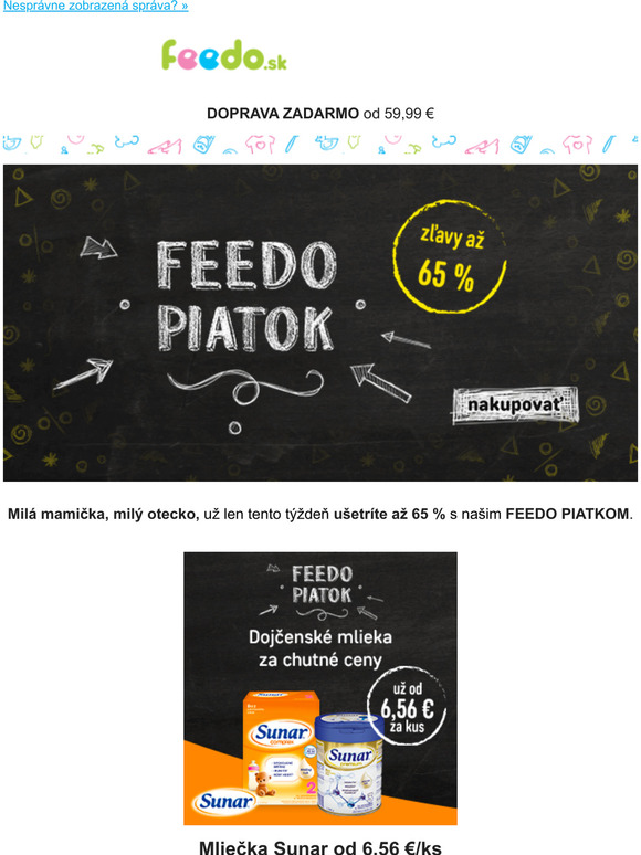 FEEDO PIATOK u v nedeu kon