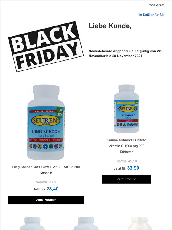 Black Friday bei Seuren Health