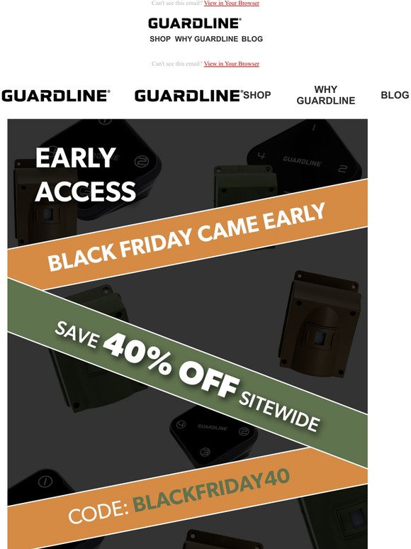 Email ExclusiveOur Black Friday special starts for you NOW!