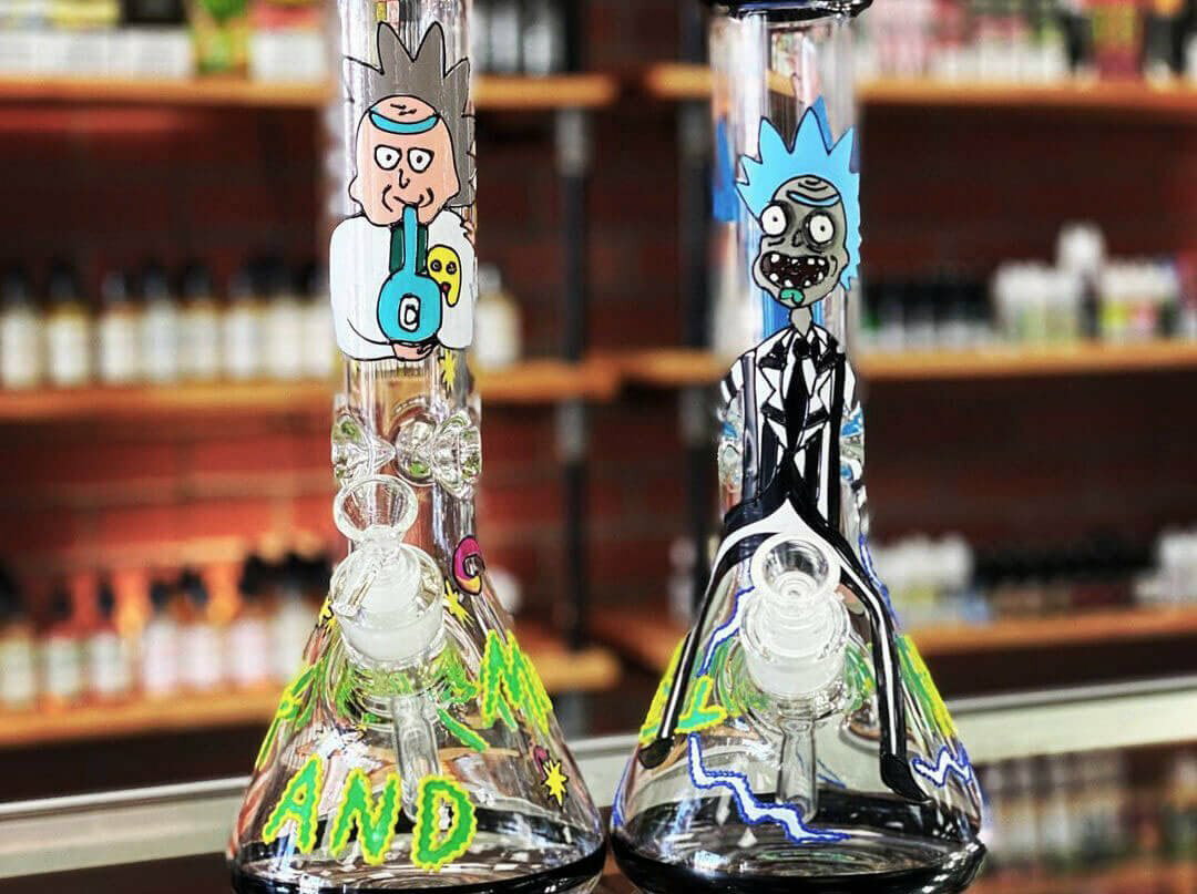 Waxmaid  Rick & Morty Recycler Glass Dab Rig