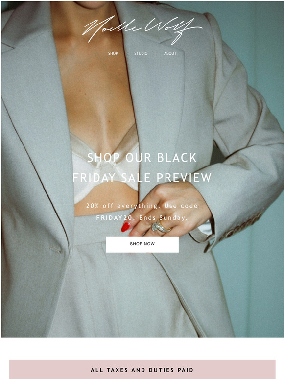 BLACK FRIDAY PREVIEW