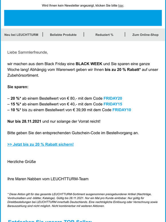 BLACK WEEK: Nur fr kurze Zeit!