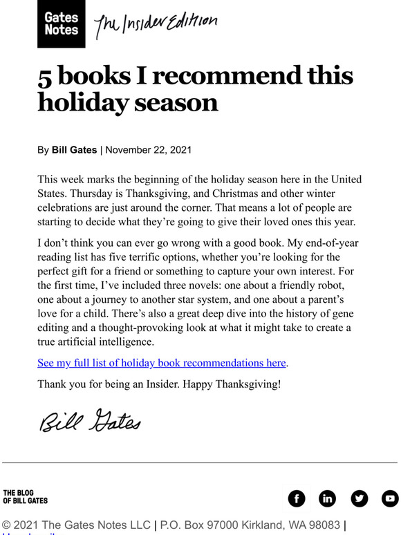 5 books I recommend this holiday season