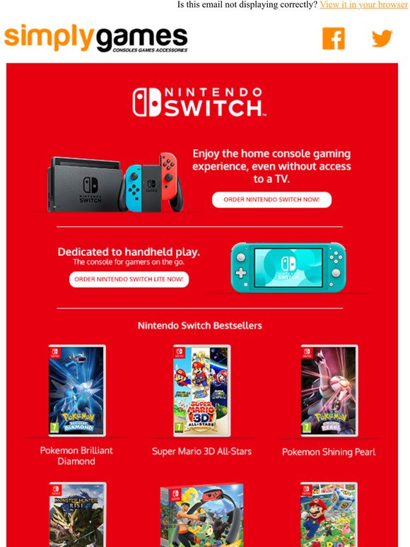 Nintendo Switch Consoles and Top Sellers