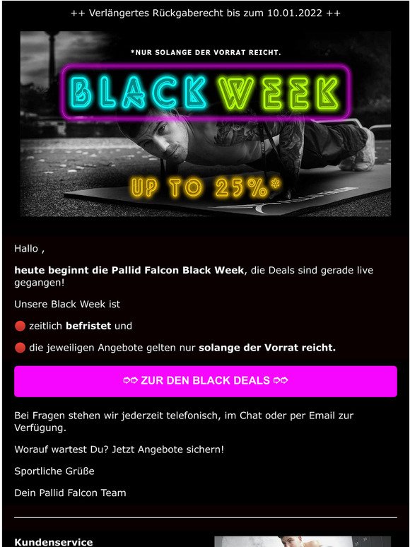  Die Black Week startet JETZT