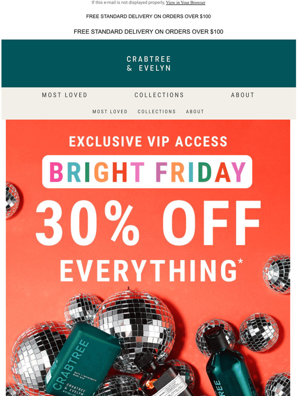 VIP access: 30% off
