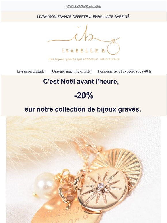 C'est Nol avant l'heure ! -20% sur tous nos bijoux