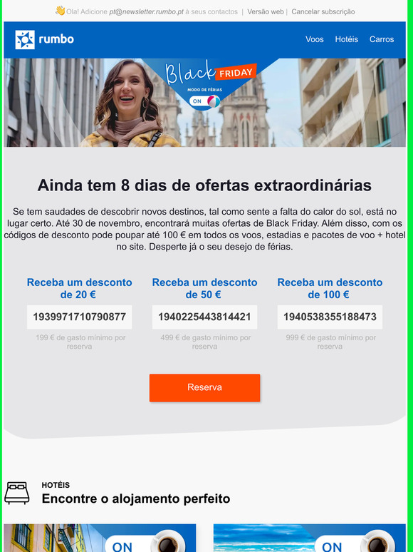  Black Friday: at -100  para entrar em modo de frias.