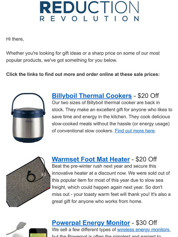 Billyboil Thermal Cooker 3L - Pre-Sale!, Reduction Revolution