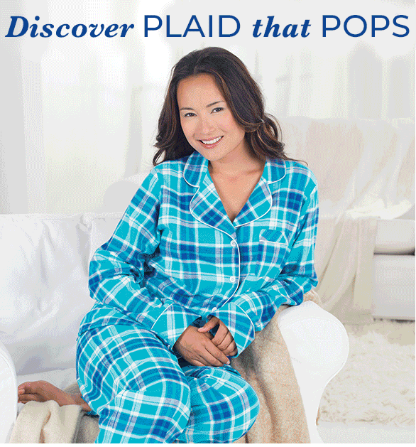 PajamaGram Cotton Flannel Robe Womens Soft Yarn Dyed Plaid 