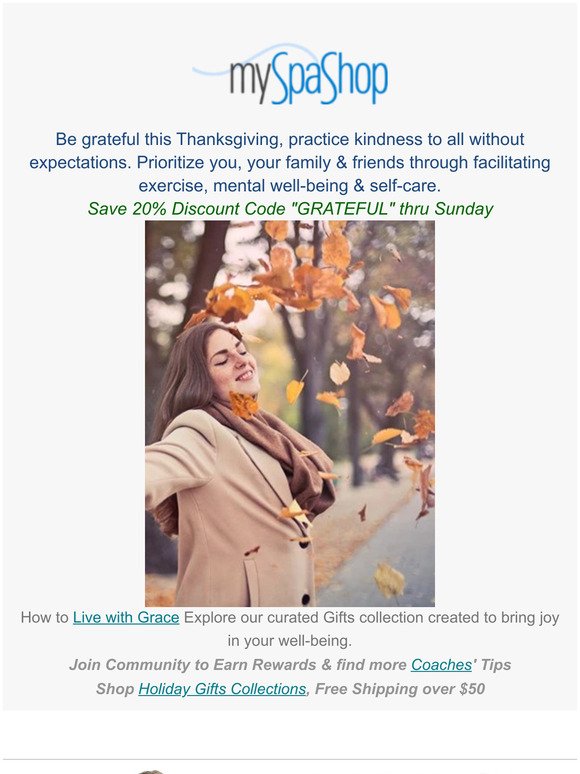 Save 20% Grateful for Thanksgiving Week 