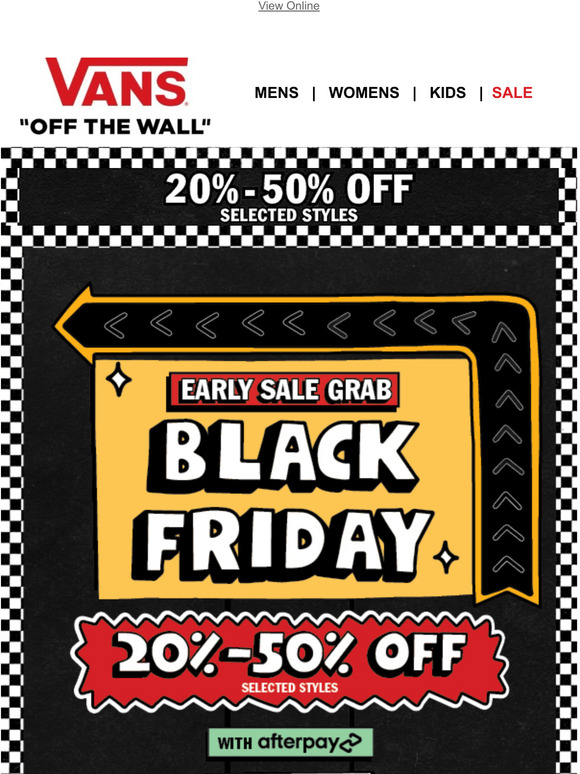 Vans Australia Friday starts now... Milled