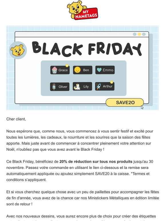 Black Friday ET les ministickers mtalliques festifs sont de retour ! | Black Friday EN Feestelijke Metallic Ministickers zijn terug!