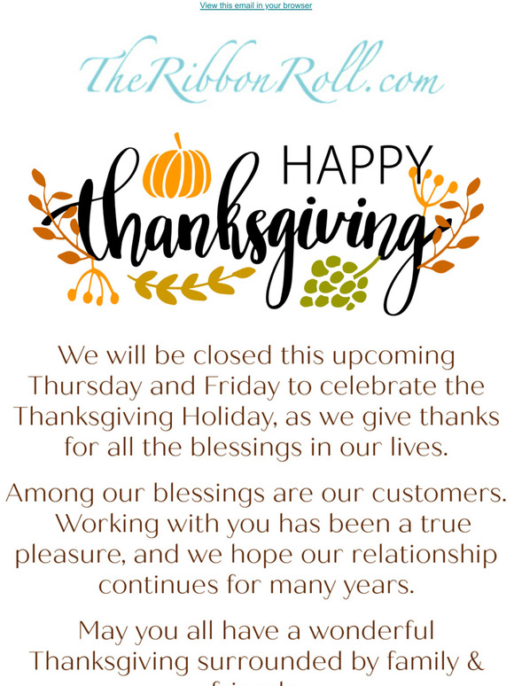 We're Thankful For You!