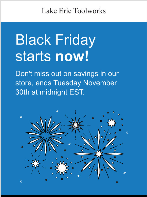 Black Friday Discount starts now!  10% off
