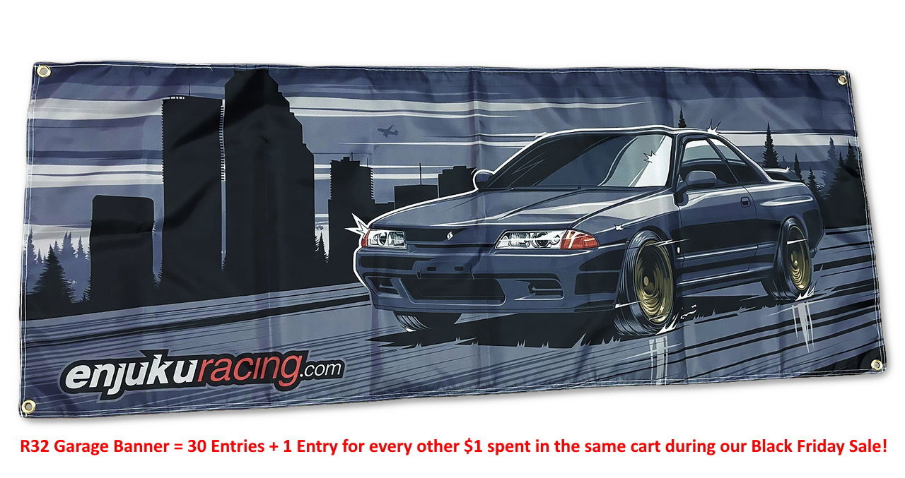 Image of Enjuku Racing R32 Skyline Sweepstakes Garage Banner - ** Win an R32 Skyline **