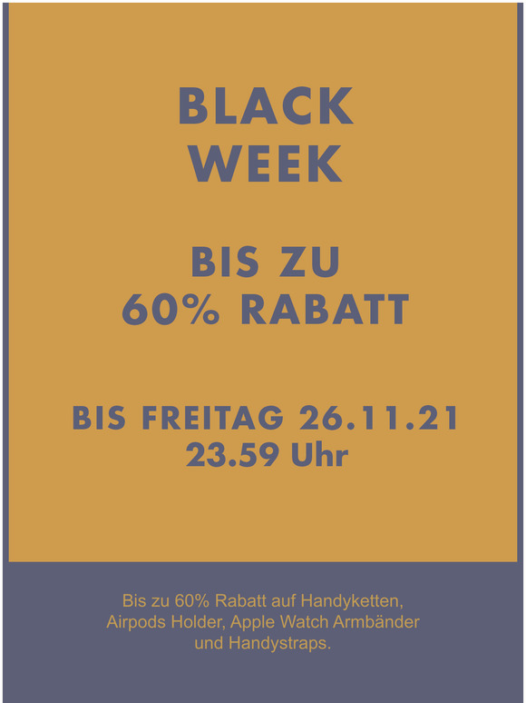 Black Week | Bis zu 60% Rabatt